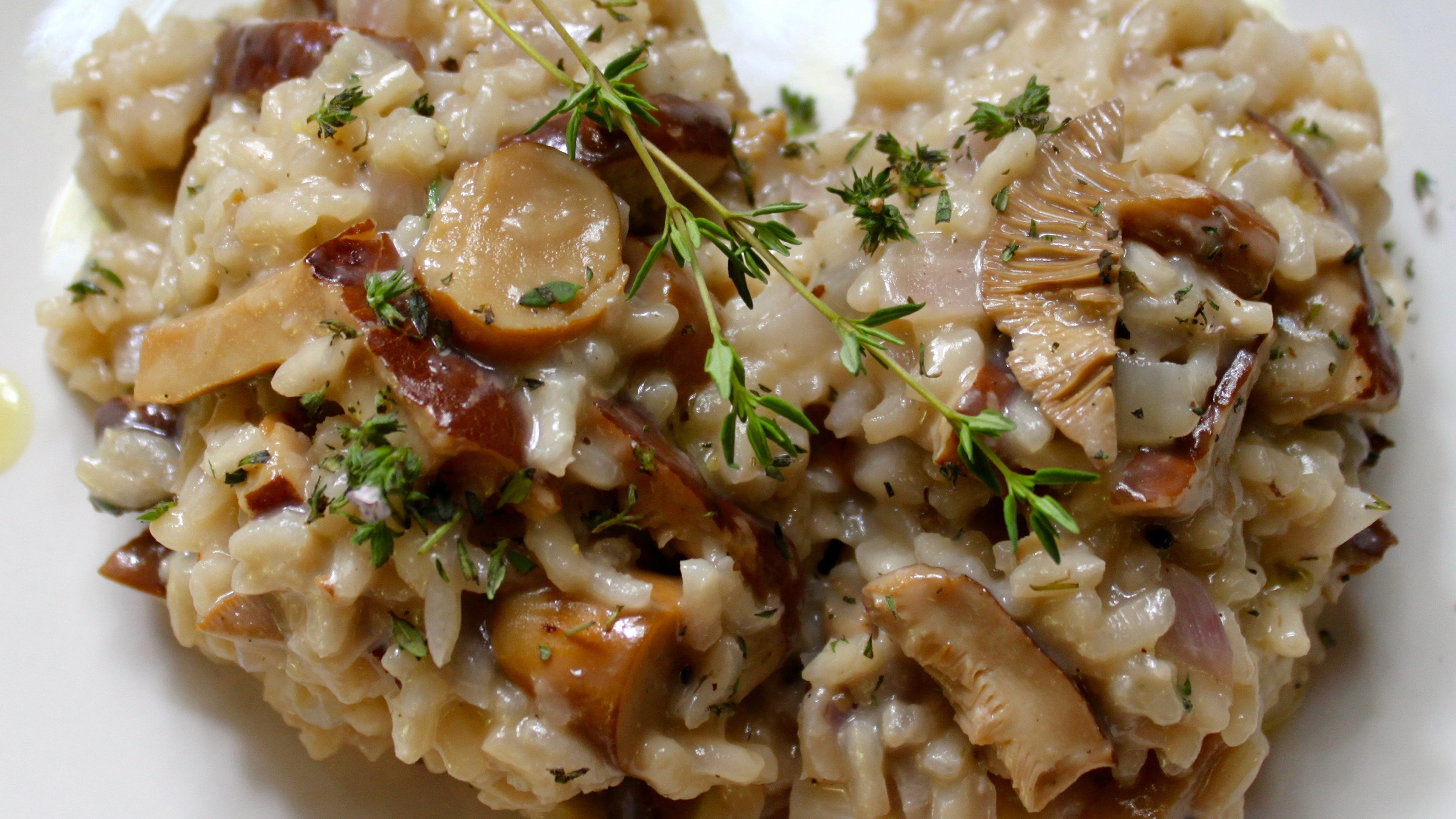 Wild Chinyika Mushroom Risotto with Fresh Thyme