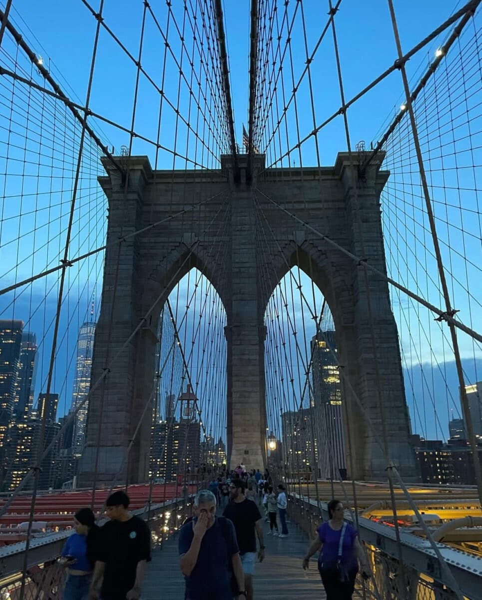 Brooklyn Bridge at twilight