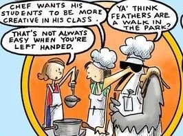 color cartoon in thecookscook magazine