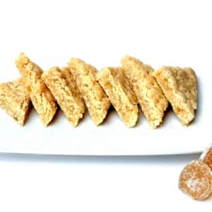 Crystallized ginger shortbread