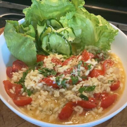 Summer lemon, fennel risotto