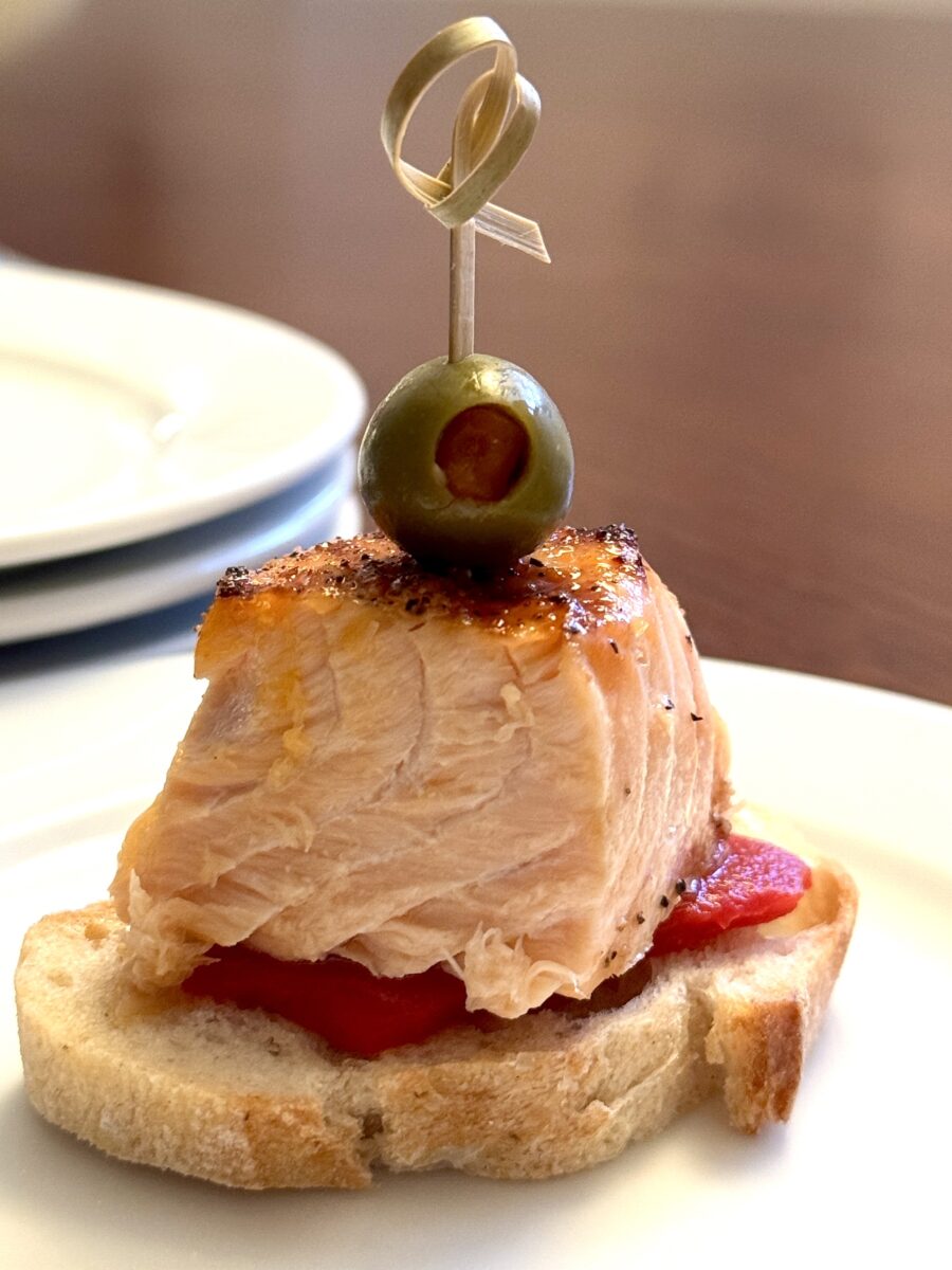 Salmon pintxo