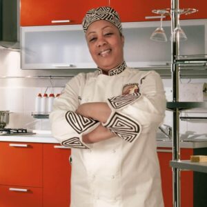 Yadira Stamp in her kitchen
