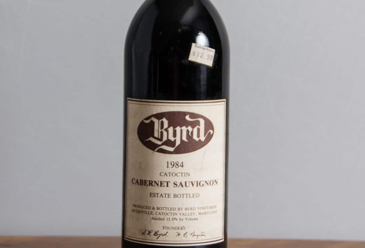 Bottle of Byrd Cabernet Sauvignon 1984 vintage