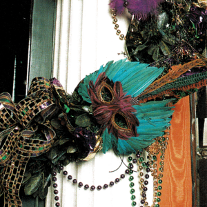 Mardi Gras Mask and beads