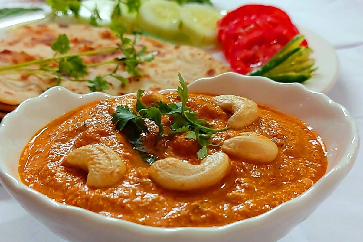 Indian Cashew Nut Tomato Curry dish