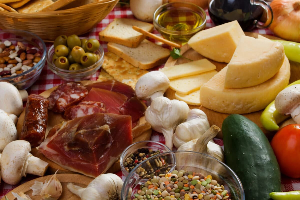 Antipasti cured foods