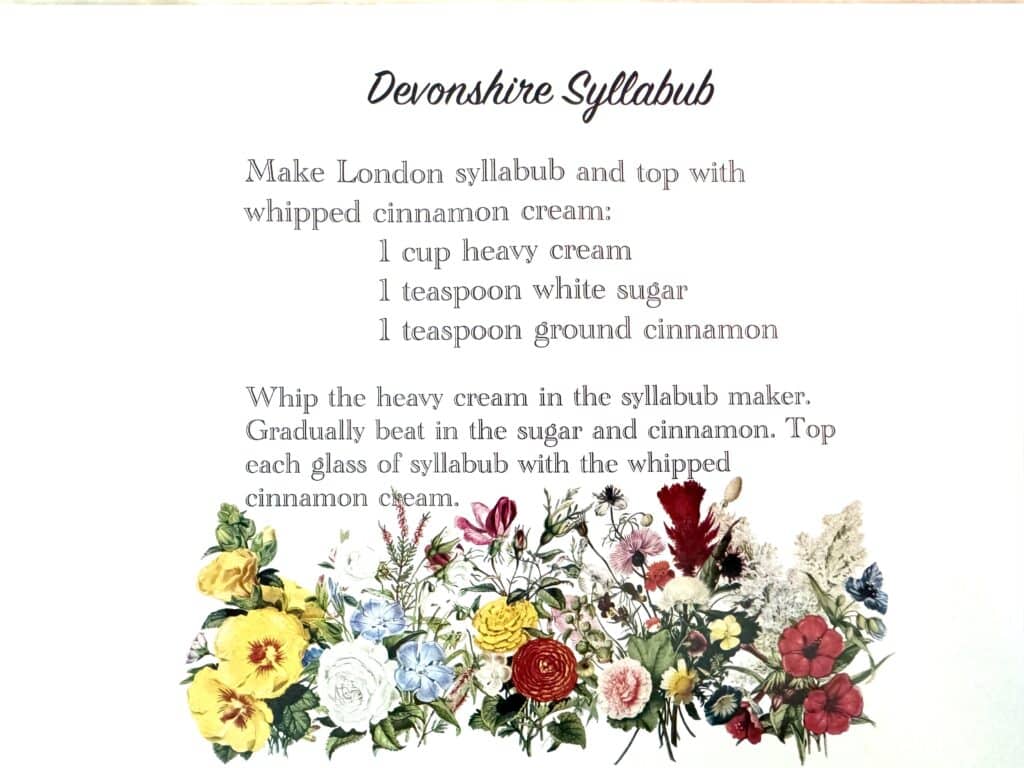 devonshire syllabub recipe