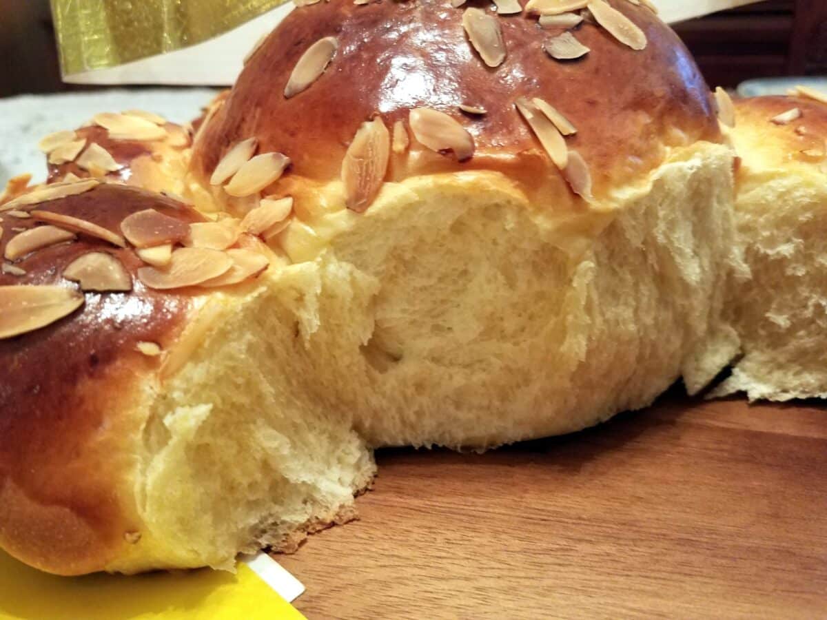 close up of Swiss King Cake