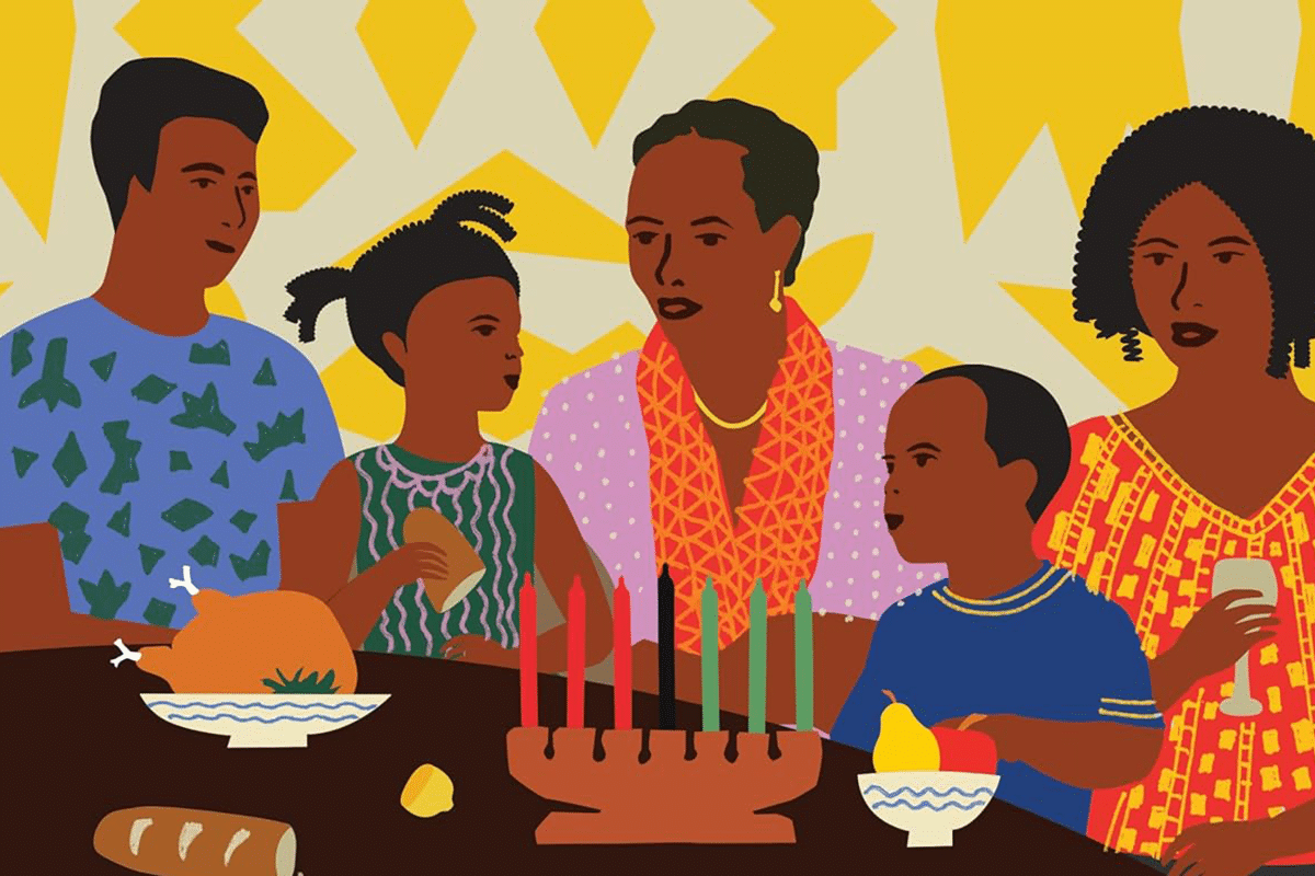 Top of the cover of Kwanzaa book