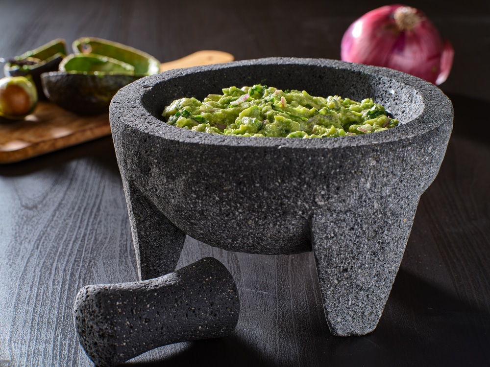 a stone molcajete