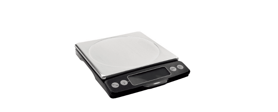 Oxo Good Grips Food Scale with Pull-Out Display on a white surface
