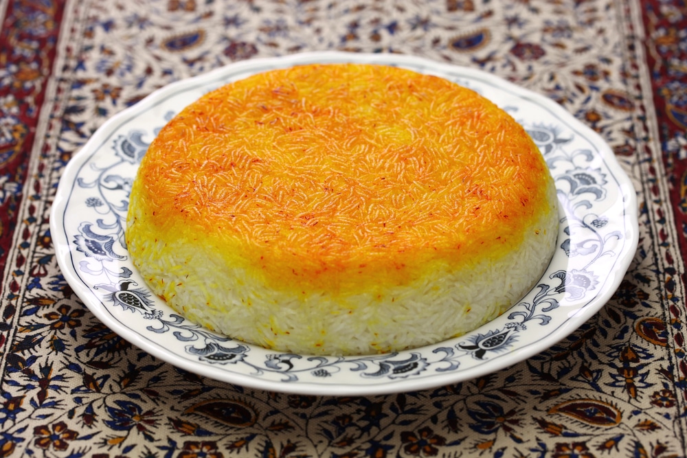 plate with Persian Tahdig