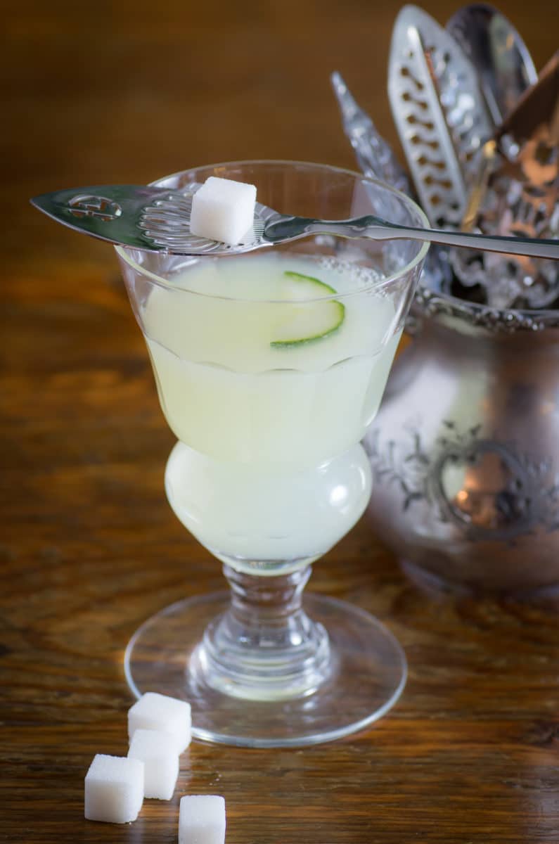 A refreshing Green Beast cocktail with cucumber slices