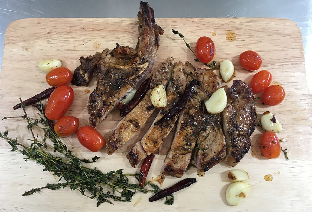 Pan grilled pork chop by Wok Pagoda